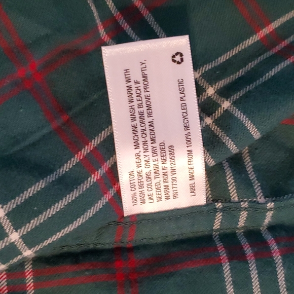 Cat and Jack long sleeve button-up green flannel M (8/10) - Picture 6 of 6